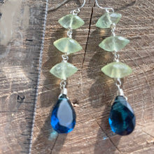 Load image into Gallery viewer, Prehnite And London Blue Quartz Stacked Trio