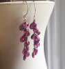 Load image into Gallery viewer, Rhodolite Garnet Cluster Earrings, earwire and metal options
