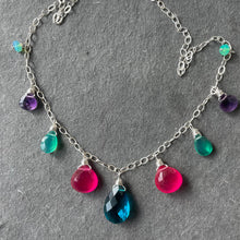 Load image into Gallery viewer, Living Well Sapphire Blue Multicolor Necklace, metal options