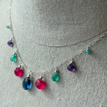 Load image into Gallery viewer, Living Well Sapphire Blue Multicolor Necklace, metal options