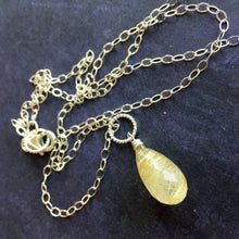 Load image into Gallery viewer, Golden Rutilated Quartz Necklace, OOAK