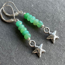Load image into Gallery viewer, Star Chrysoprase Dangles