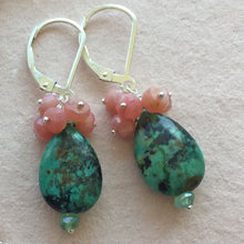 Load image into Gallery viewer, Turquoise Cluster Earrings
