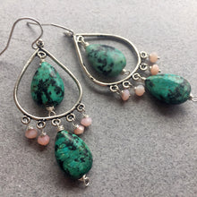 Load image into Gallery viewer, Turquoise Chandelier earrings