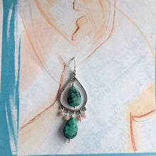 Load image into Gallery viewer, Turquoise Chandelier earrings