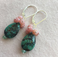 Load image into Gallery viewer, Turquoise Cluster Earrings
