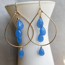Load image into Gallery viewer, Very Peri Double Decker Hoops, metal choices