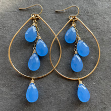 Load image into Gallery viewer, Very Peri Double Decker Hoops, metal choices