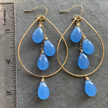 Load image into Gallery viewer, Very Peri Double Decker Hoops, metal choices