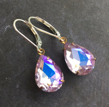 Load image into Gallery viewer, Violets in Springtime Single Stone Dangle, Mixed Metal