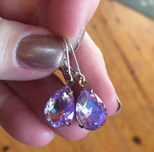 Load image into Gallery viewer, Violets in Springtime Single Stone Dangle, Mixed Metal