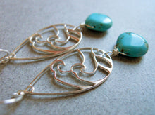 Load image into Gallery viewer, Surf's Up! Sterling and Turquoise Earrings