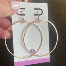 Load image into Gallery viewer, The DEBORAH Style Hammered Hoop Earrings in 14K Gold Filled, Size: 50mm, 2", Metal choices