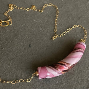 Pink Murano Glass Necklace, all will be OOAK