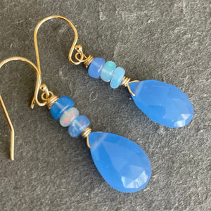 Very Peri Chalcedony and Opal, metal choices