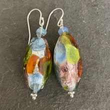 Load image into Gallery viewer, Festivale Murano Glass and Opal Earrings, OOAK