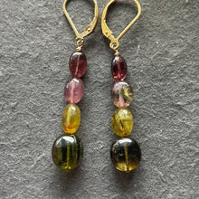 Load image into Gallery viewer, Tourmaline Stack Earrings, OOAK