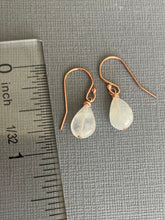 Load image into Gallery viewer, Rainbow Moonstone Petite Dangle Earrings, OOAK