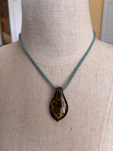Load image into Gallery viewer, Lampwork Glass Necklace, Silk Cord OOAK
