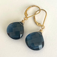 London Blue Earrings, metal choices