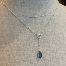 Load image into Gallery viewer, Labradorite Y Necklace, OOAK