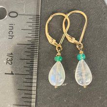 Load image into Gallery viewer, Rainbow Moonstone and Opal Earrings