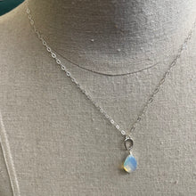 Load image into Gallery viewer, Opalite Artisan Hoop Necklace, Sterling Silver