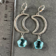 Load image into Gallery viewer, Open Moon and Stars Earrings