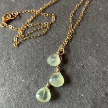 Load image into Gallery viewer, Prehnite Trio Necklace, OOAK