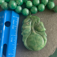 Load image into Gallery viewer, Jade Gourd with Leaves Carved Necklace, Estate Jewelry