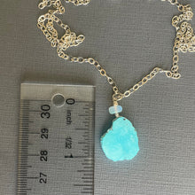 Load image into Gallery viewer, Sleeping Beauty Turquoise Slice Necklace #13 One of a Kind.