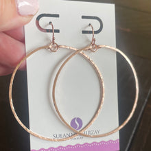 Load image into Gallery viewer, The DEBORAH Style Hammered Hoop Earrings in 14K Gold Filled, Size: 50mm, 2", Metal choices