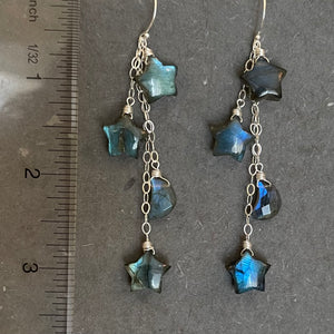 LABRADORITE Stars and Moon Earrings