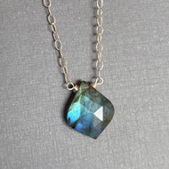 Labradorite Moroccan Cut Necklace, OOAK