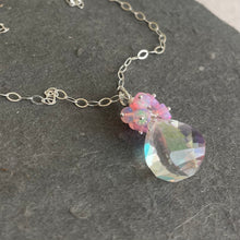 Load image into Gallery viewer, Fire Moonstone Quartz and Pink Opal Necklace, OOAK