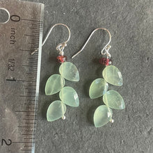 Load image into Gallery viewer, Prehnite Leaf Cut Earrings , Sterling Silver OR 14k gold filled