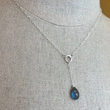 Load image into Gallery viewer, Labradorite Y Necklace, OOAK