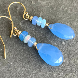 Very Peri Chalcedony and Opal, metal choices