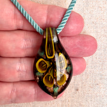 Load image into Gallery viewer, Lampwork Glass Necklace, Silk Cord OOAK
