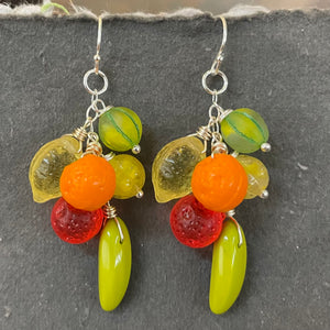 Carmen Miranda Inspired Fruit Earrings, Version 2