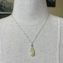 Load image into Gallery viewer, Yellow Aquamarine and Blue Opal Necklace, OOAK