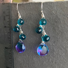 Load image into Gallery viewer, Frolic Paraiba to Violet Doublet Dangle Earrings