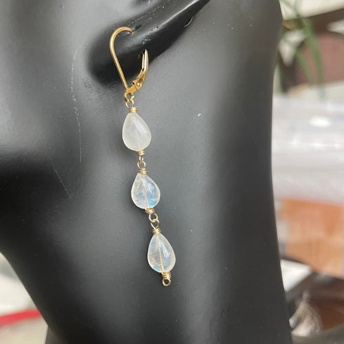 Rainbow Moonstone Earrings