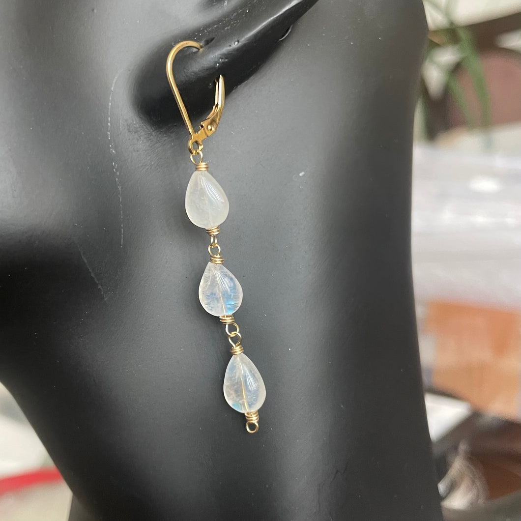 Rainbow Moonstone Earrings