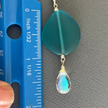Load image into Gallery viewer, Sea Glass Fire Rainbow Quartz Necklace, OOAK