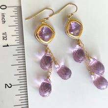Load image into Gallery viewer, Radiant Orchid Teardrop Trio Earrings
