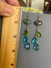 Load image into Gallery viewer, Rainbow Calsilica Cascade Earrings, OOAK