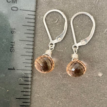 Load image into Gallery viewer, Mini Morganite Peach Earrings, peach fuzz color of the year