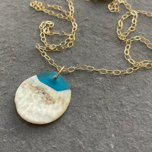 Seashell Surf Necklace, OOAK