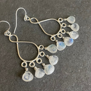 Rainbow Moonstone Infinity Chandelier